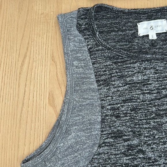 Lou & Grey Sleeveless Heathered Black/Grey Dress | SIZE S - Picture 5 of 5